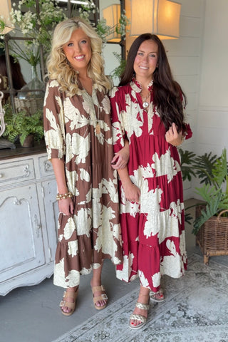 Tiana Long Dress Brown by Umgee