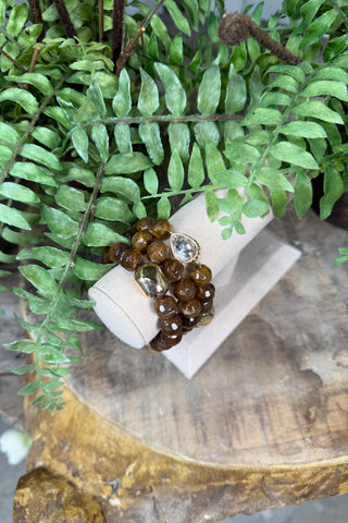 Little Rock Bracelet Set Brown