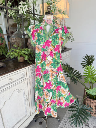 Nora Midi Dress Green Mix by Umgee