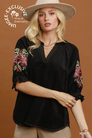 Seasoned Top Black by Umgee Shirts & Tops Umgee