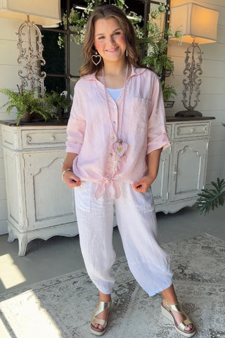 Santa Rosa Linen Pants White Pants Allison