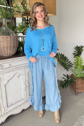 Lexie Pants Washed Denim by Easel Easel