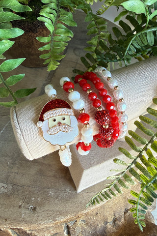 Festive Bling Bracelet Set Red Bracelets Wona Trading