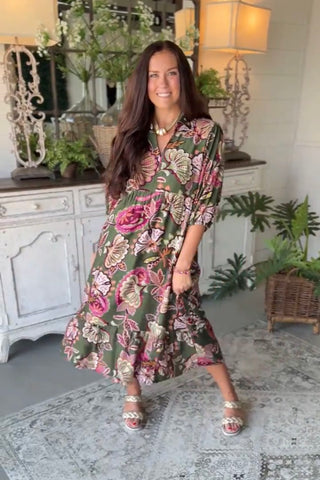 Flourish Dress Olive by Umgee