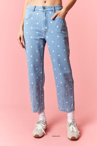 Susanne Jeans Lt Denim Jeans Peach Love