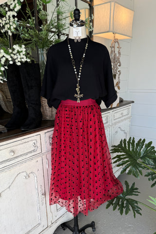 Arley Skirt Burgundy by Oddi