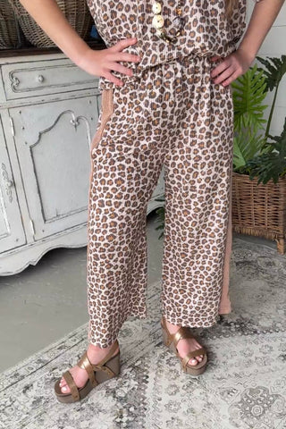 Obsessed Pant Set Animal Print Top & Pant Set Lovely Melody