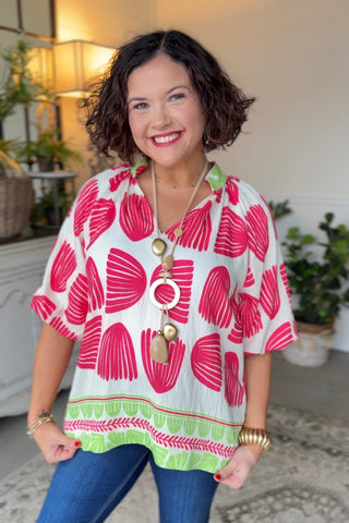 Shelly Top Pink by Umgee Shirts & Tops Umgee