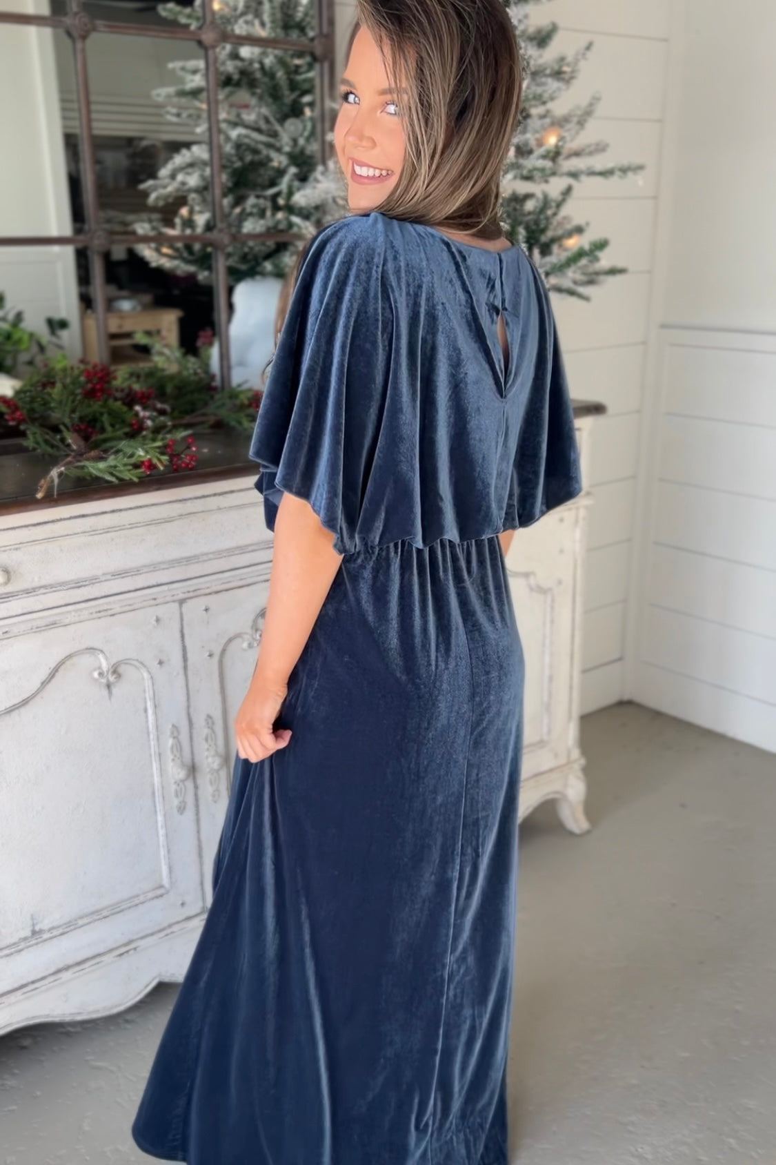 London Velvet Maxi Teal *Restock! - carol's boutique