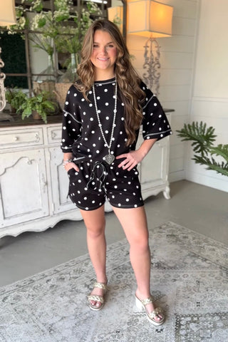 Pongo Short Set Black Short Set Sewn + Seen