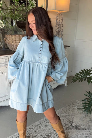 Backroads Dress Lt Denim