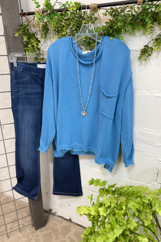 Positively Blue Jay by Easel sweater Easel