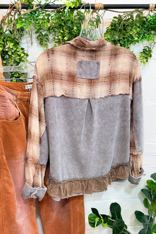 Lucky Break Shacket Grey by POL Shacket Pol Clothing