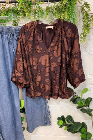 Fetching Top Brown by Umgee Shirts & Tops Umgee