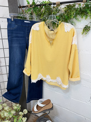 Daydreamer Top Yellow Shirts & Tops MuMu