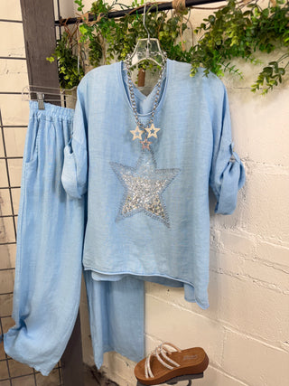 Lone Star Top Blue Shirts & Tops Sole Luna