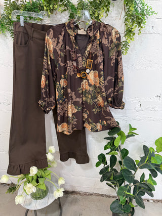 Lennox Top Brown by Umgee