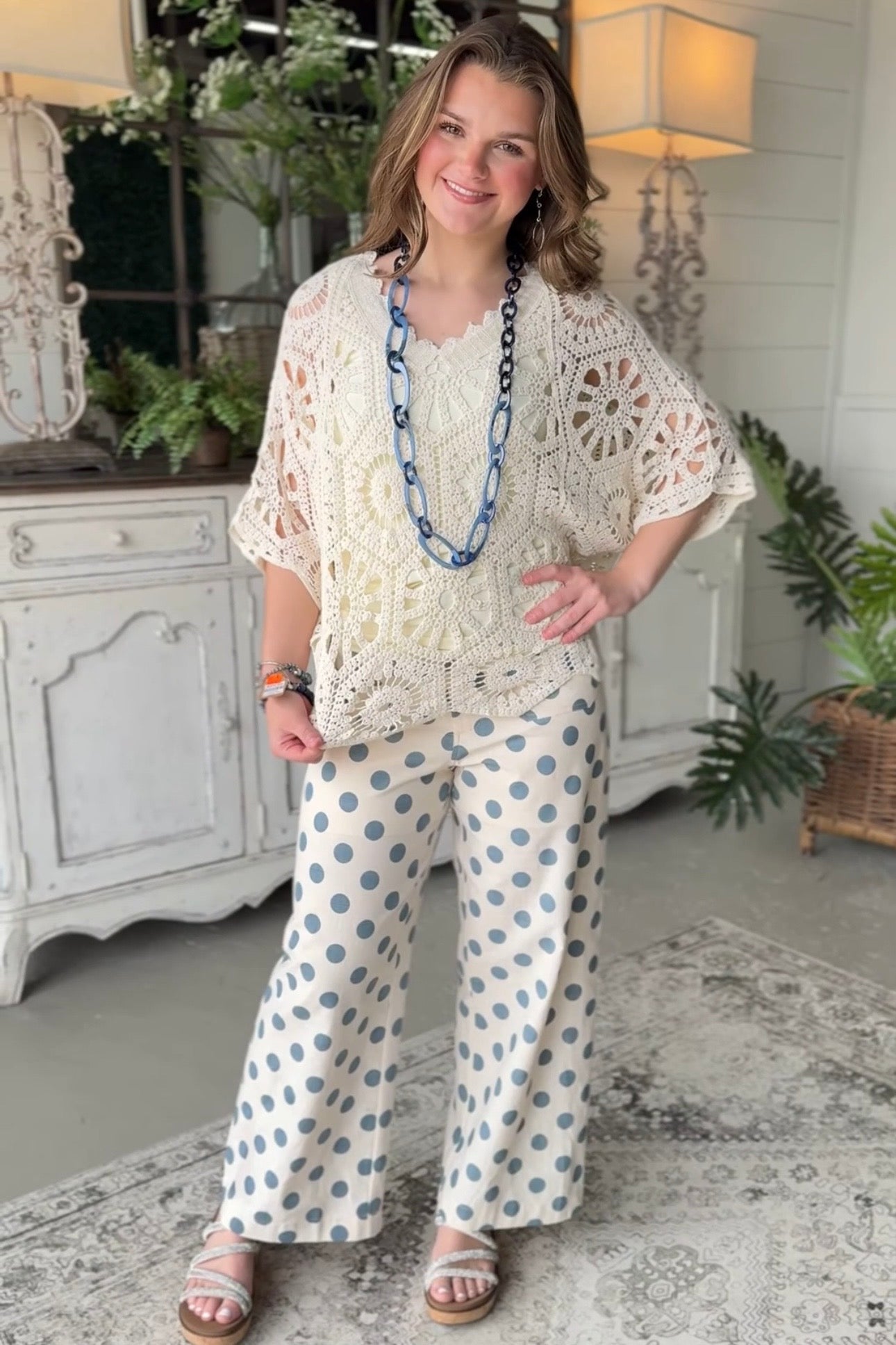 Pips Polka Pants Blue by Jodifl – carol's boutique