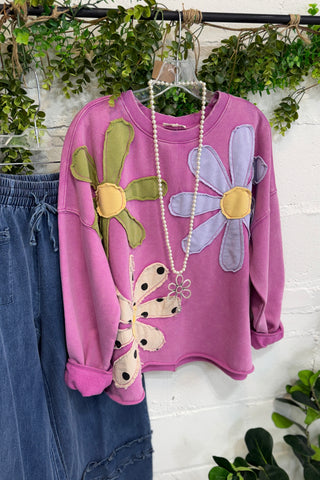 Petal Crush Top Dragon Fruit by Easel