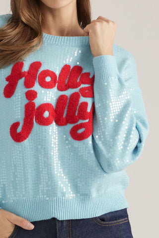 Holly Jolly Sweater Blue by Entro Sweater Entro