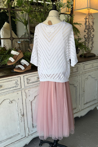 Signature Sweater White Sweater Miss Carla