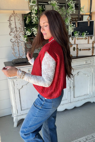 Venue Sweater Red Sweater She + Sky