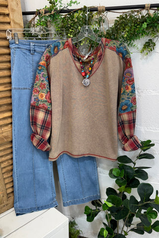 Winslet Top Mushroom by Easel Shirts & Tops Easel
