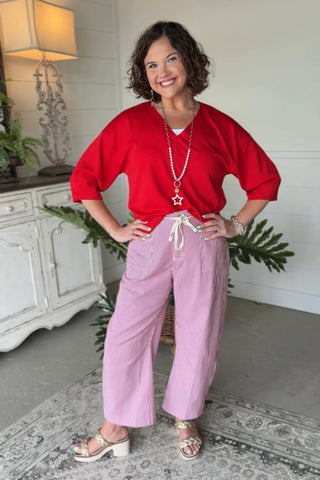 Ellie May Jeans Red Stripe by Jodifl