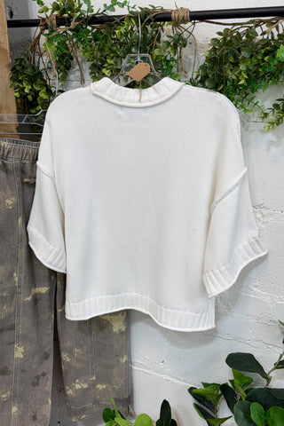 Mavis Sweater White Sweater Tres Bien