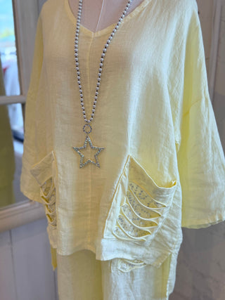 Charlize Top Yellow Shirts & Tops Sole Luna