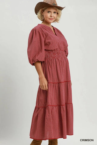 Taylor Long Dress Crimson by Umgee