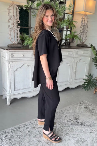In Demand Pant Set Black Top & Pant Set Brad and Rena