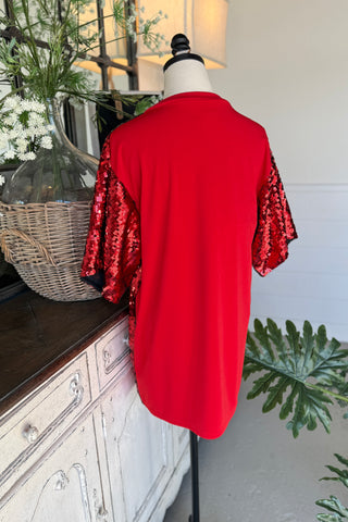 Holiday Sparkle Tunic Dress Red Dress/Tunic Wona Trading
