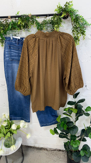 Ursula Top Brown by Umgee Shirts & Tops Umgee