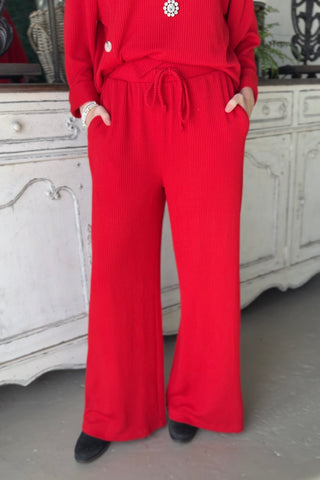 Lavish Pant Set Red Top & Pant Set Dear Scarlett
