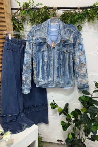 Blossom Grove Jacket Denim