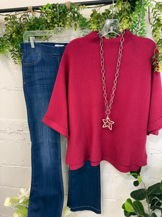 Fowler Sweater Crimson by Umgee Sweater Umgee