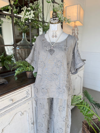 Blakely Linen Top Taupe Shirts & Tops New Afeis