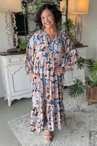 Fall Gardens Dress Denim by Umgee