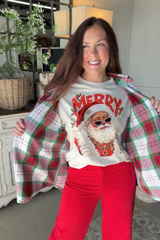 Santa Glam Tee Natural