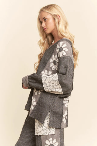 Petal Pusher Top Charcoal/Mocha Shirts & Tops Davi & Dani