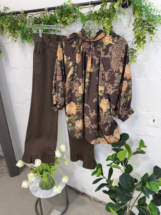 Lennox Top Brown by Umgee