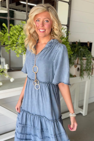 Della Denim Dress by Easel Dresses Easel