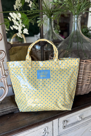 Lulu Mac Polka Dot Tote Yellow Tote Lulu Mac