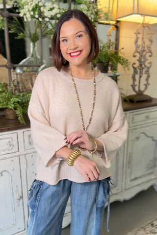 Troublemaker Sweater Oatmeal Sweater Miracle