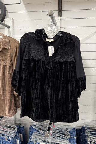 Lacy Lady Top Black by Umgee