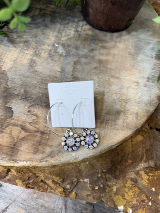 April Earrings Silver AB