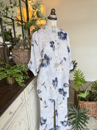 Oceanside Linen Top White Top S F Moda