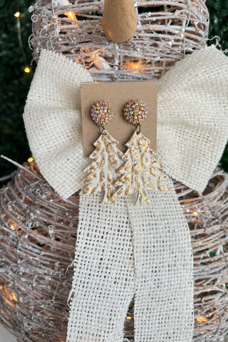 White Christmas Earrings BFF