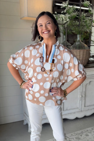 Gabby Top Taupe by Jodifl